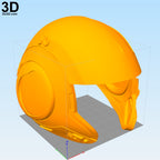 X-Wing Resistance Pilot Poe Dameron Helmet Star Wars TFA, 3D Model Project #244