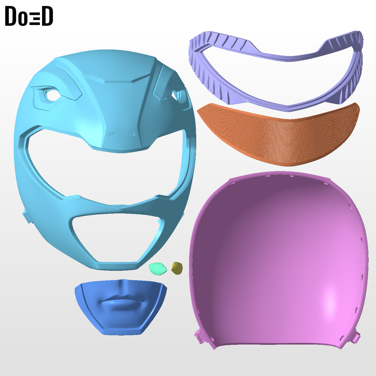 Red Ranger Classic Helmet Mighty Morphin Power Rangers MMPR, 3D Model #2888