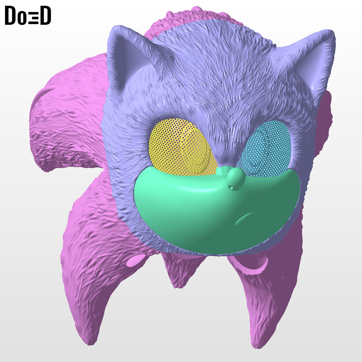 Sonic 3 Classic OG Helmet 3D Model STL File #SB31