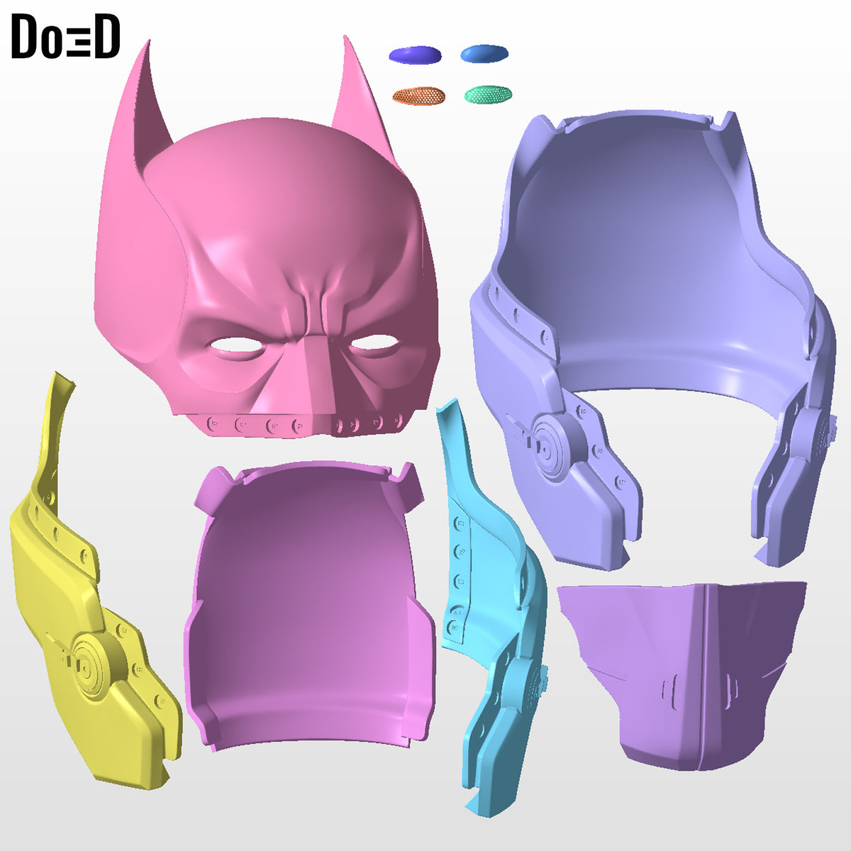 Cold Cold Heart Arkham Origins Batman XE  Helmet | 3D Printable Model #CC29