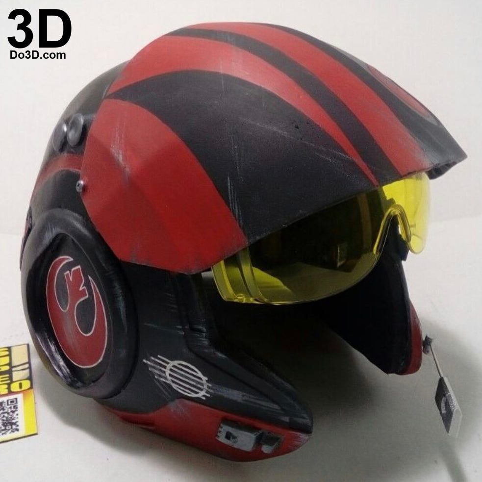 X-Wing Resistance Pilot Poe Dameron Helmet Star Wars TFA, 3D Model Project #244