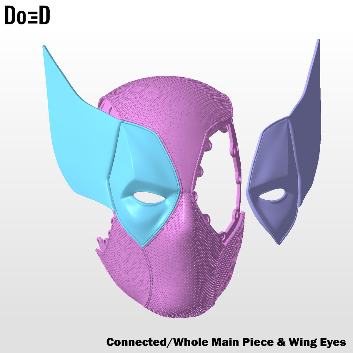 BatPool Bundle Modular Helmet (Batman Deadpool) 3D Printable Model #B9