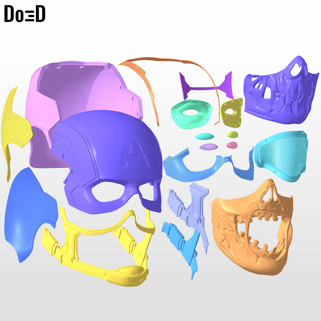 Zombie Captain America Helmet | 3D Printable Model STL #ZCT741