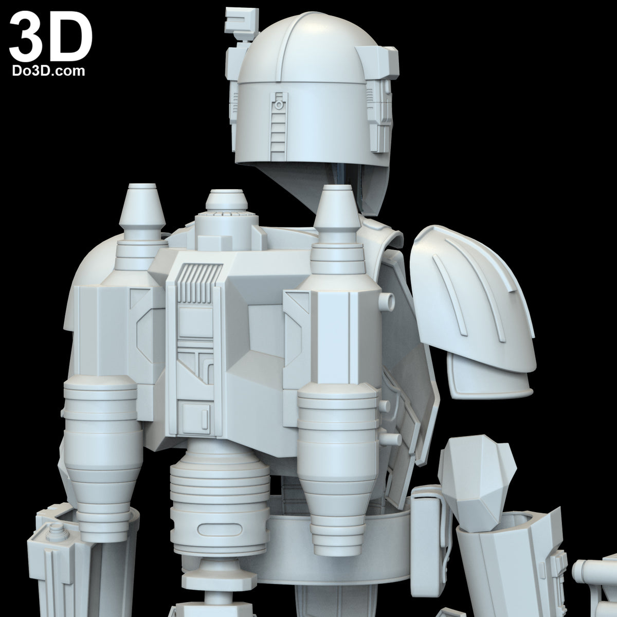 Heavy Infantry Mandalorian Paz Vizla Armor Set | 3D Model Project #6298