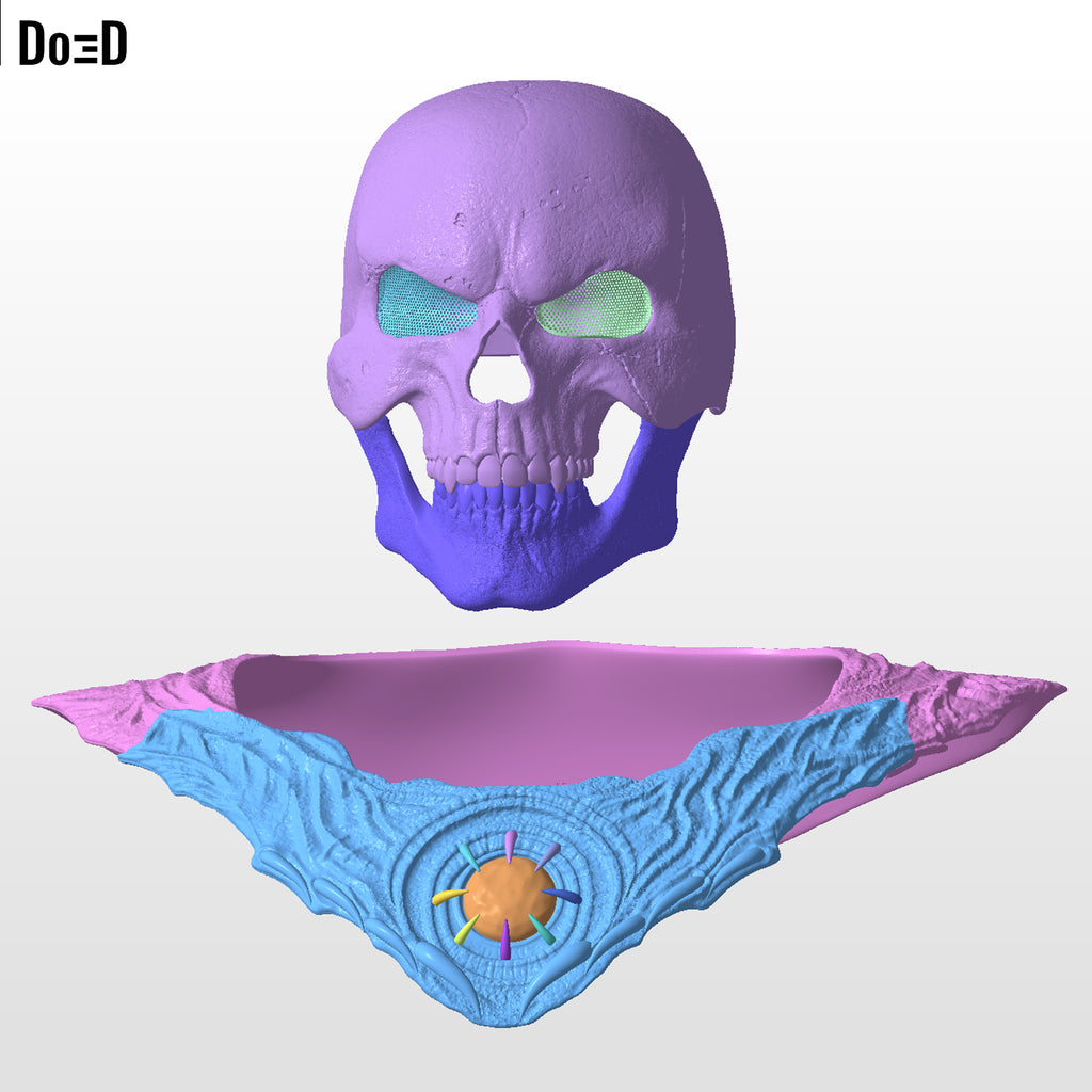 Skeletor Helmet + Collar Masters of the Universe Mask 3D Printable Model #MU773