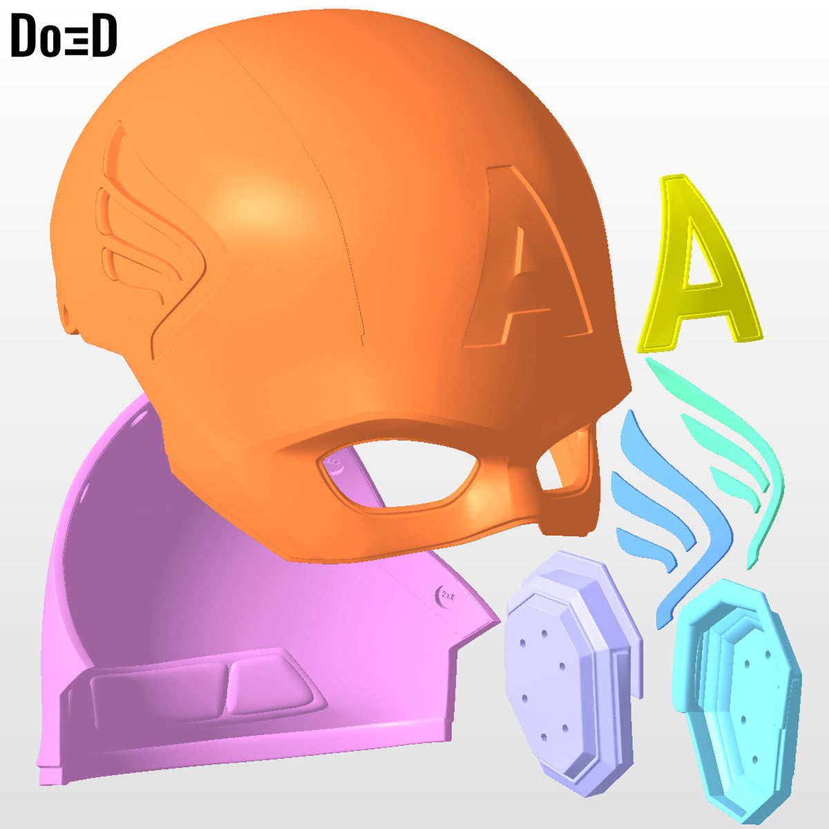 Captain America 2012 Avengers 1 Helmet | 3D Model Project #6082