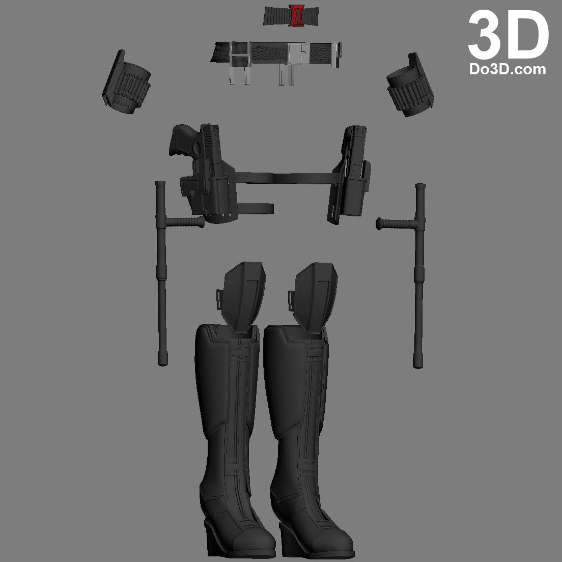 Black Widow Full Body Set from Captain America Civil War | 3D Model Project #696