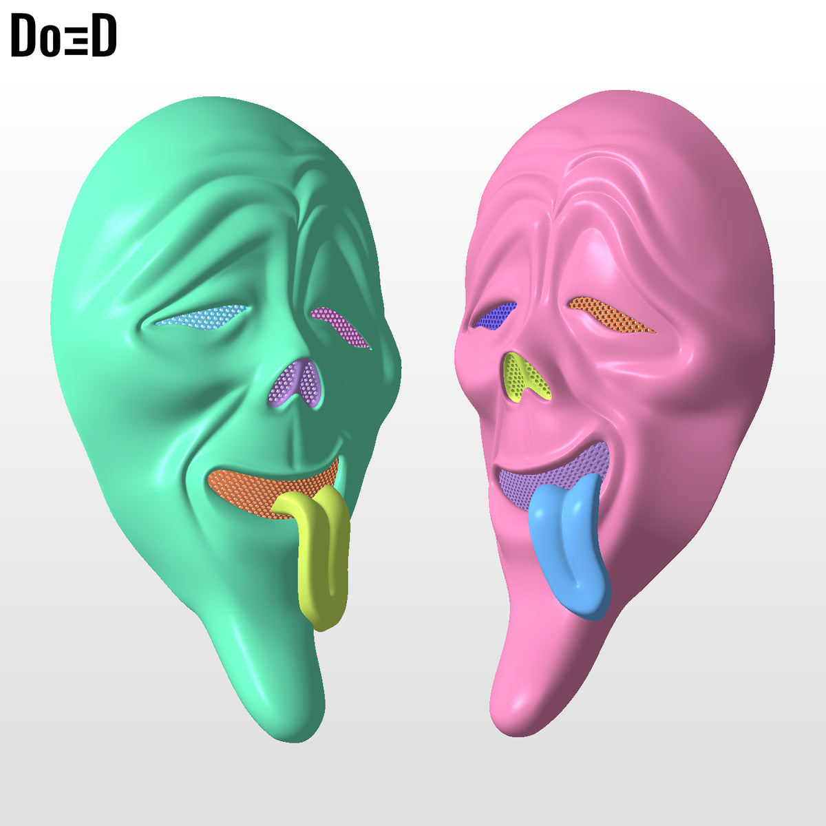 Wazzup Ghostface Mask Scary Movie High Tongue Out 3D Printable Model STL #GFS628