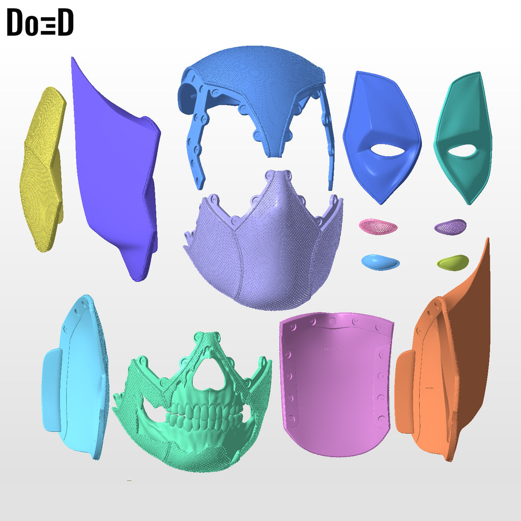 Bundle: Deadpool 3 Helmet + Wolverine Ear & Skull 3D Printable Model STL #D2619