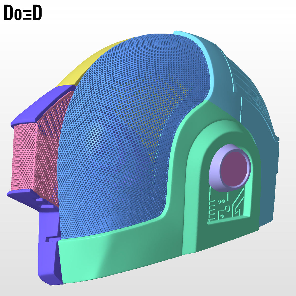 Daft Punk Helmet 2 in 1 Fused Mashup | 3D Printable Model #DP327