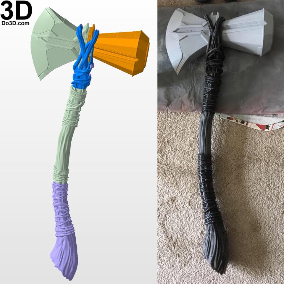 Stormbreaker Comic Version Thor's Axe Curved | 3D Printable Model STL File #4462