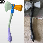 Stormbreaker Comic Version Thor's Axe Curved | 3D Printable Model STL File #4462