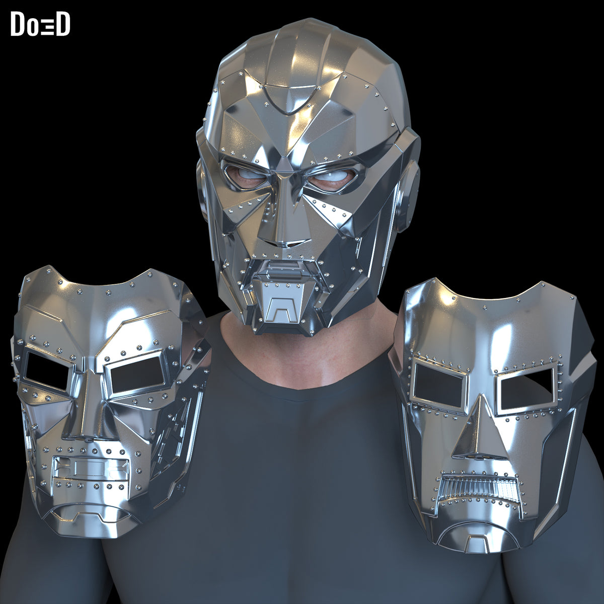 Bundle: Doctor Doom Helmets 3 in 1 Variant HT  | 3D Printable Model #DDTH22