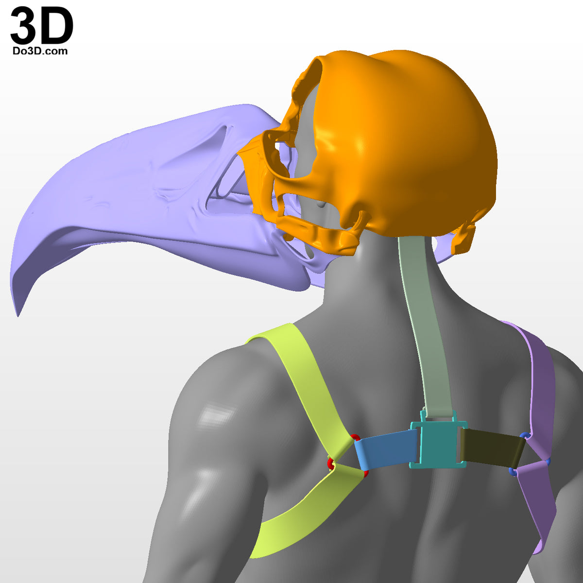 Khonshu Skull Helmet Moon Knight Bird Head 3D Printable Model STL File #KS56