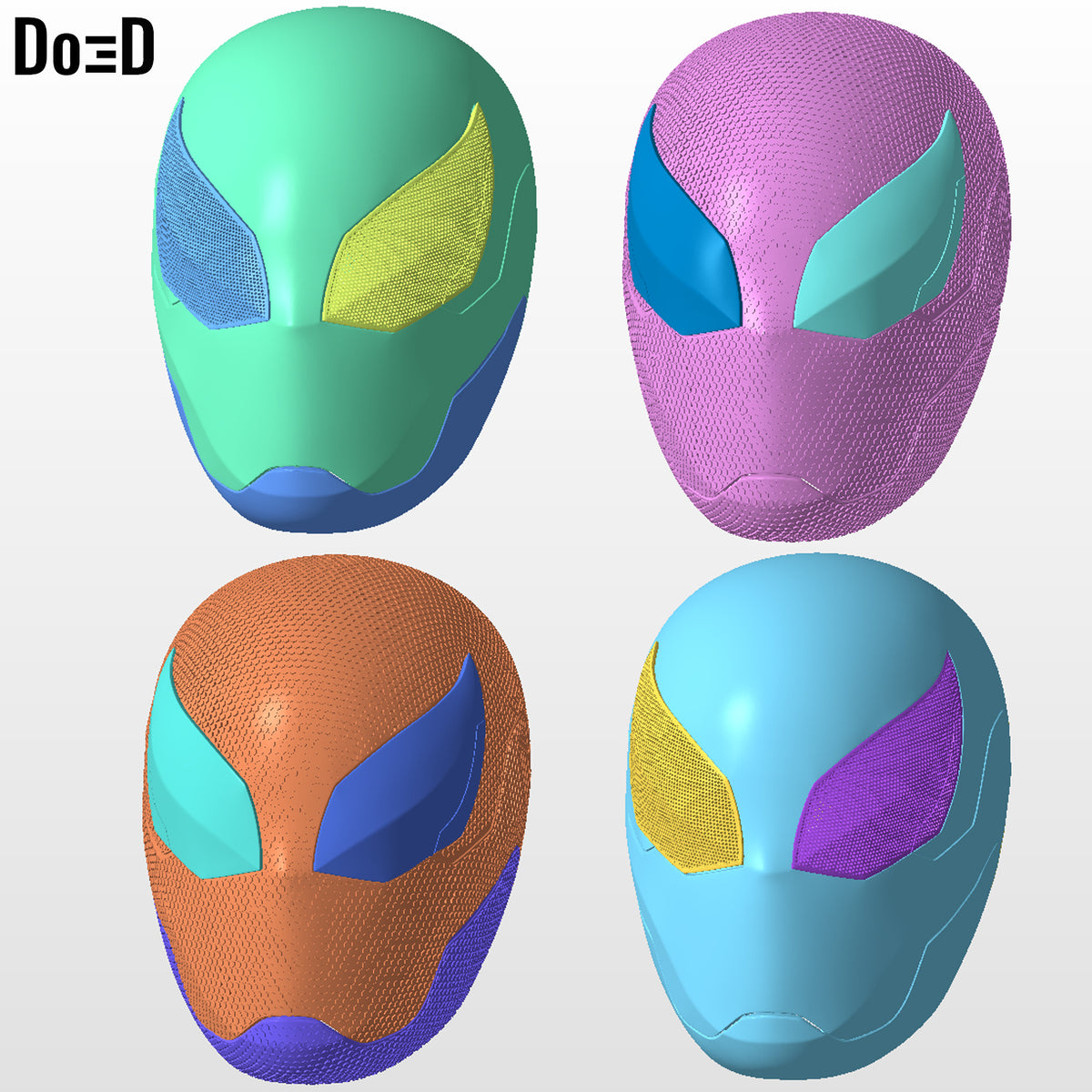 Iron Spider Red and Gold Spider-man Helmet | 3D Printable Model STL #R259