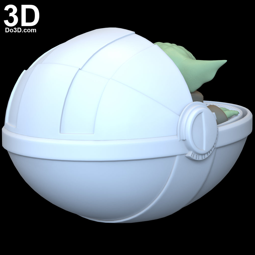 The Child Baby Yoda Statue in Crib Basket Mandalorian | 3D Printable Model #6314