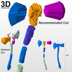 Stormbreaker Comic Version Thor's Axe Curved | 3D Printable Model STL File #4462