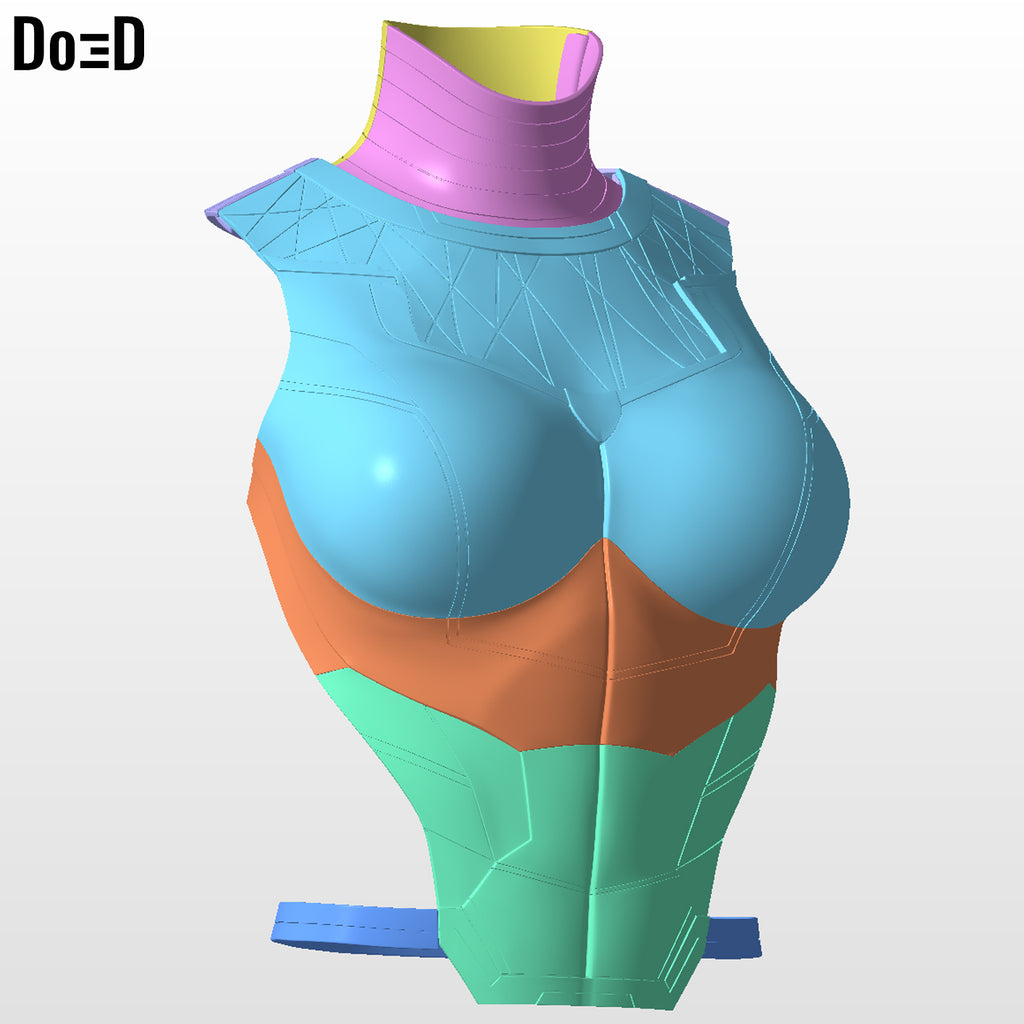 Female Gambit Girl Full Body Armor Set 3D Printable Model STL File #FG854