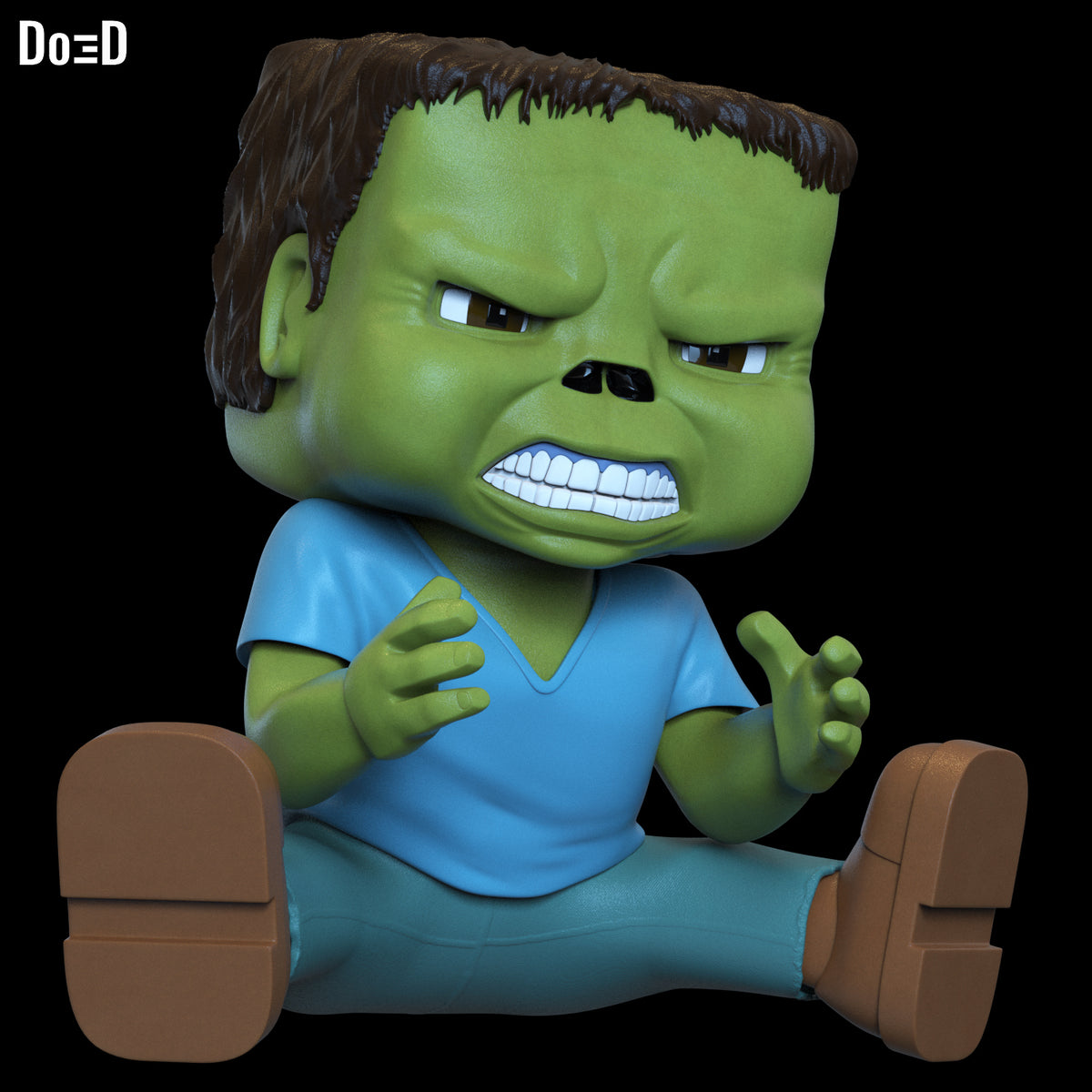 Angry Baby Zombie Statue Life Size or Any Scale Minecraft Movie 3D Model STL #BZ