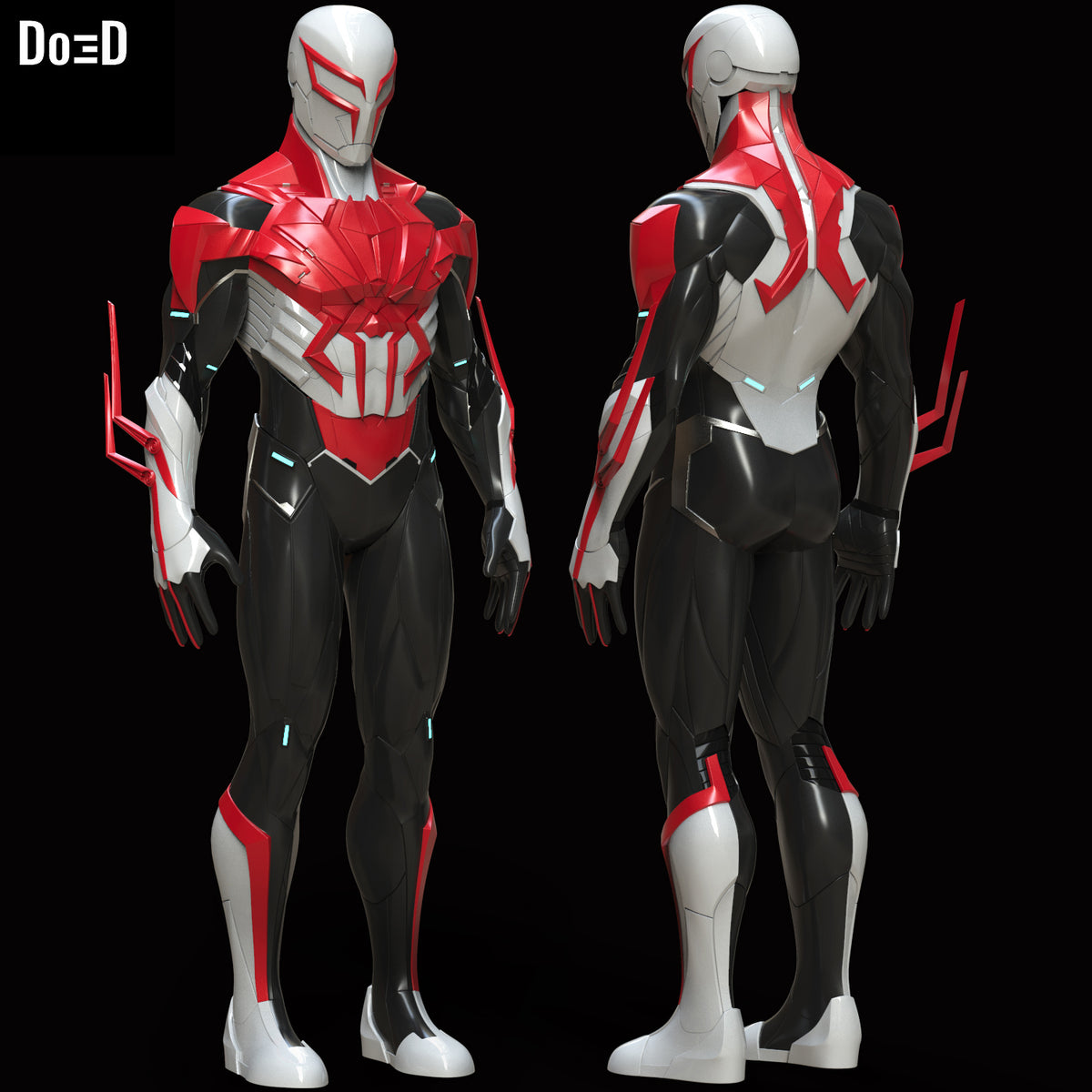 Armored Spider-man 2099 White Suit | 3D Printable Spider Man Model #5948