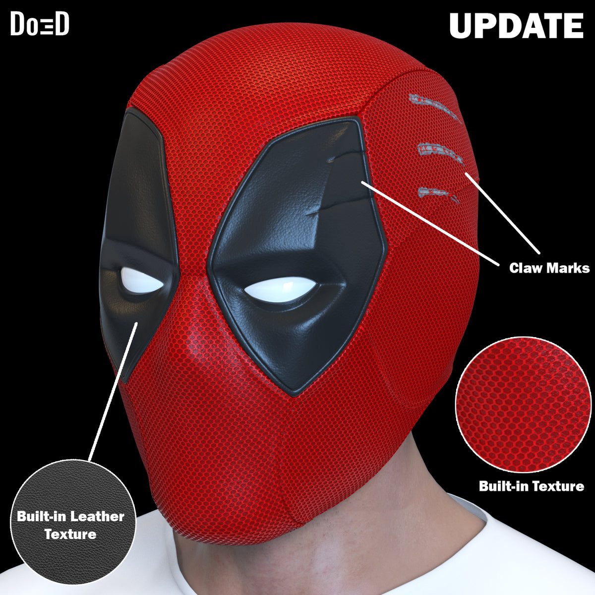 Bundle: Deadpool 3 Helmet + Wolverine Ear & Skull 3D Printable Model STL #D2619