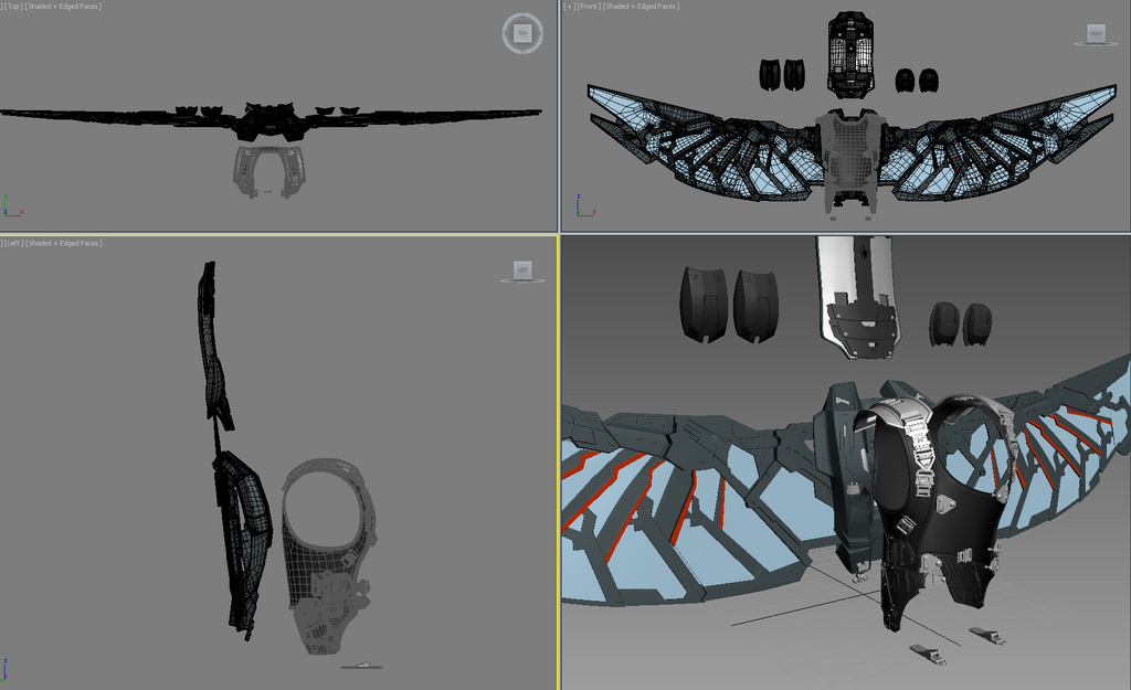 EXO-7 Falcon Wings Body Armors from Captain America | 3D Printable Model #269