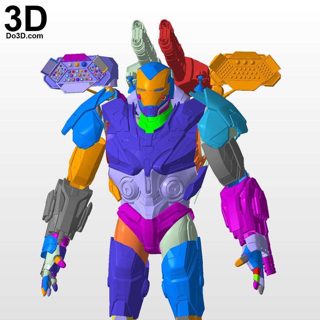 3D Print Model: Avengers Endgame' Iron Patriot Armor Suit File Format STL #6147