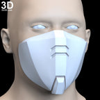 RX-0 Unicorn Gundam Style Face Mask Covering | 3D Printable Model #F6