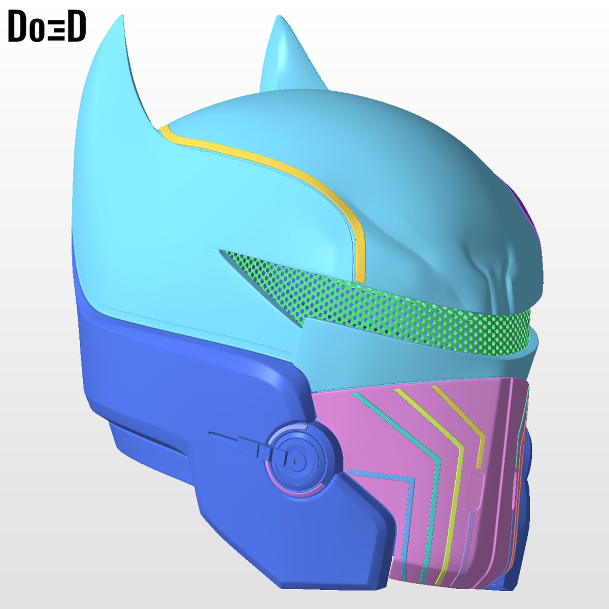 Batman Helmet XE Suit Hellbat Version 3D Printable Model Print File STL #HB253