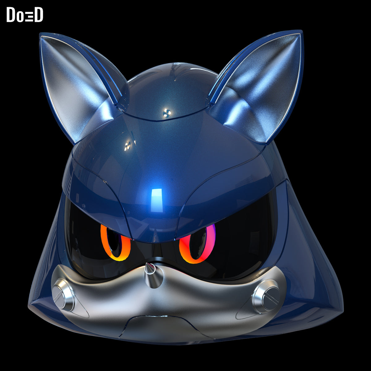Metal Sonic 3 Variant Head Figure / Statue Version | 3D Printable File #S3V