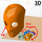 Spider-Man Homecoming Homemade Goggle + Face Shell | 3D Model Project #2231