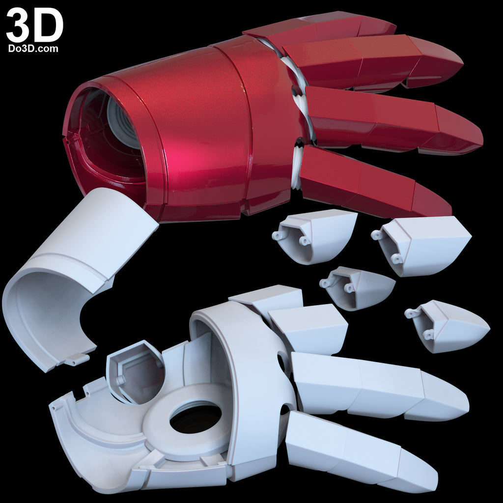 Universal Iron Man Glove with Hinges for MK 2 ~ MK 45 | 3D Printable Model #N19