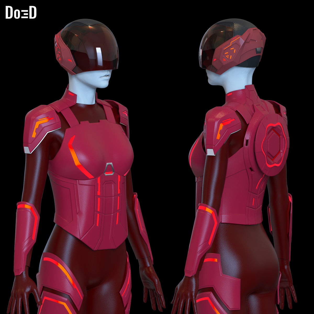 Female Tron Ares Body Armor | 3D Printable File #FT29