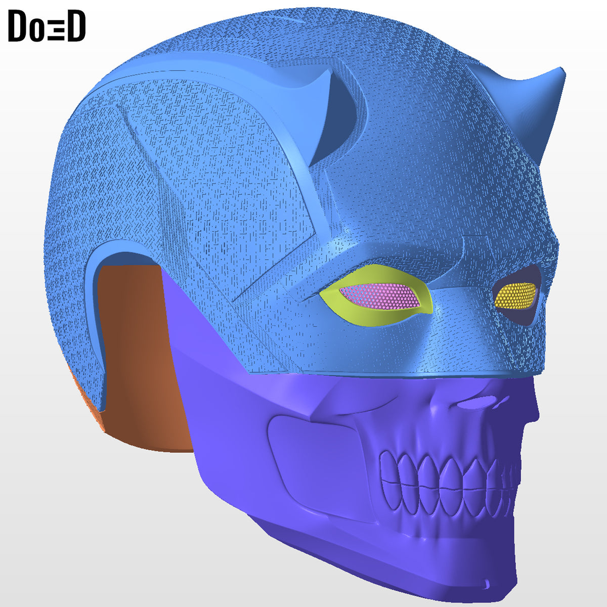 DeathDevil Daredevil Black Helmet Skull | 3D Printable Model Print File STL #DD3