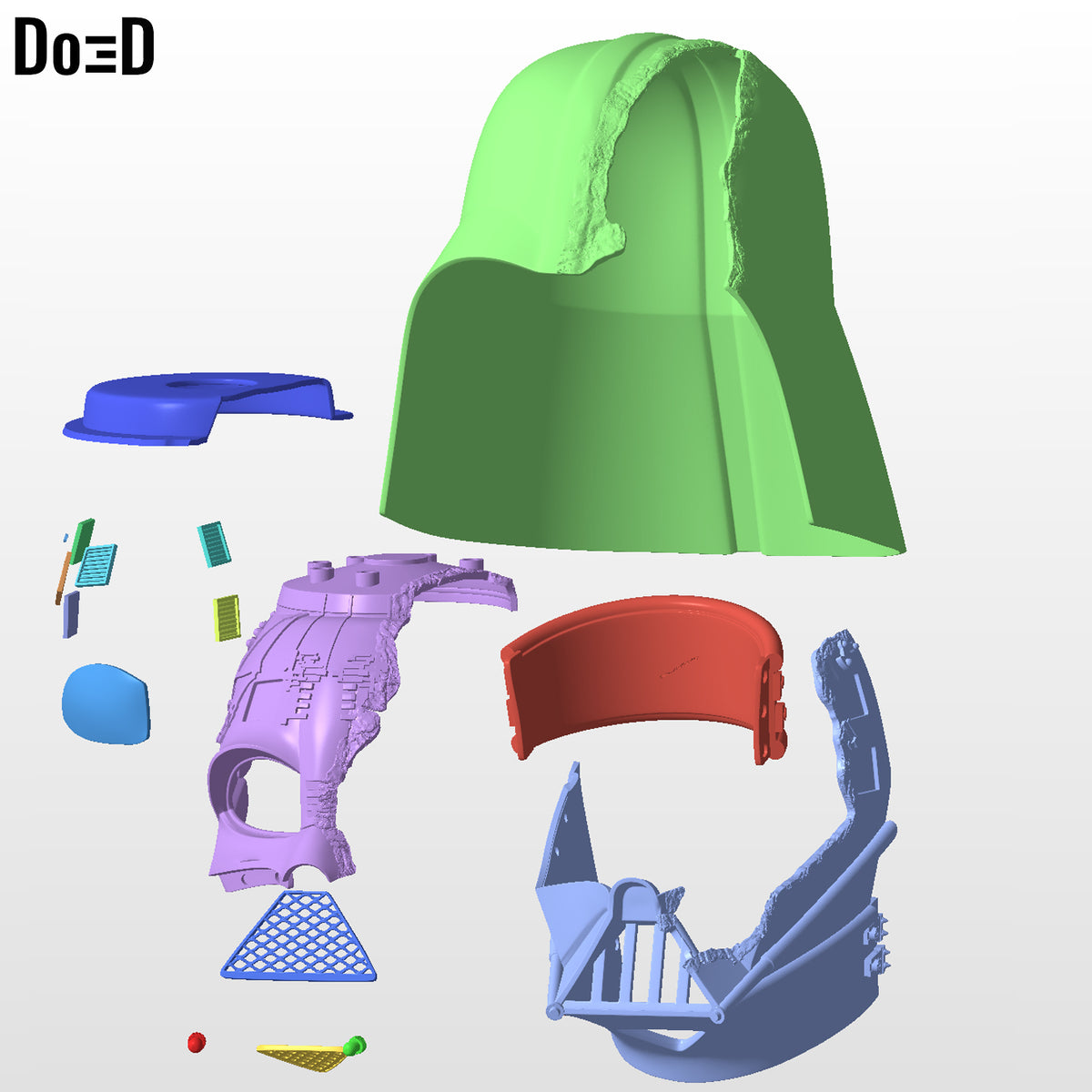Battle Damaged Darth Vader Helmet Obi-wan Kenobi | 3D Printable Model STL #D758