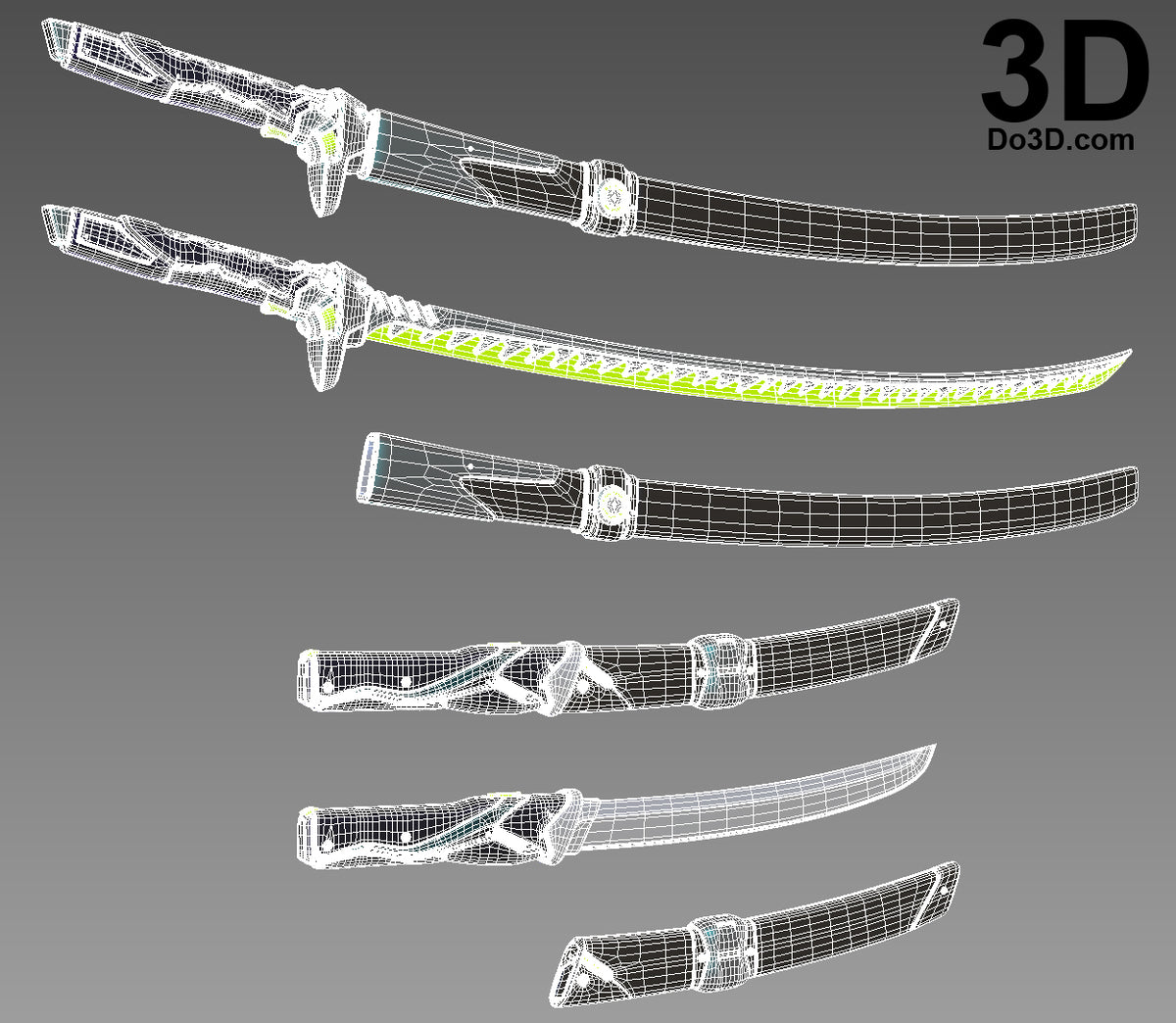 Genji Overwatch Swords Dragonblade | 3D Model Project #1518