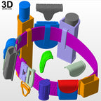 The Batman Utility Belt, Pocket, Pouch Boxes 3D Printable Model Print File #TB67