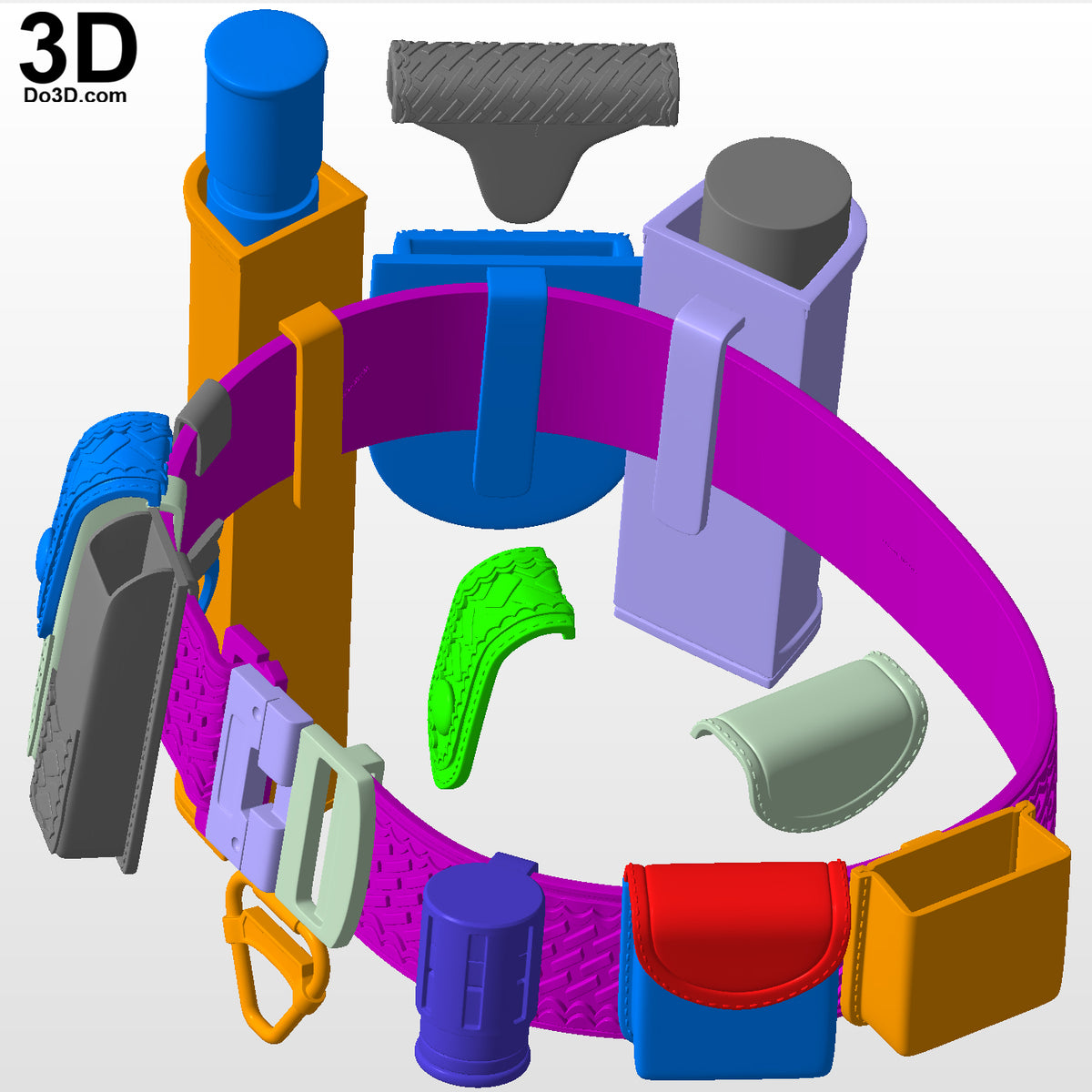 The Batman Utility Belt, Pocket, Pouch Boxes 3D Printable Model Print File #TB67