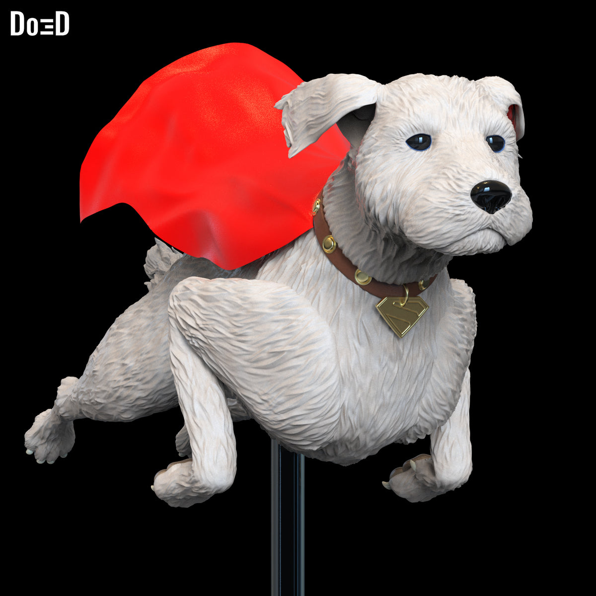 Krypto the Superdog Statue Life Size & Custom Scale STL 3D Printable Model #KS31