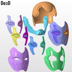 Bundle Blue Beetle Helmet V2 + Battle Damages Skull 3D Printable Model STL #SB25
