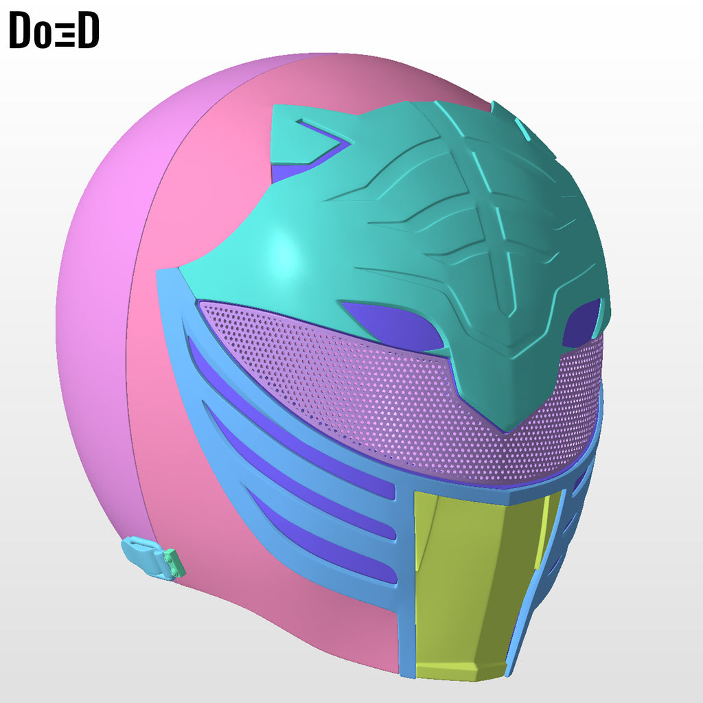 White and Gold Ranger Helmet Mighty Morphin Power Rangers MMPR STL ...