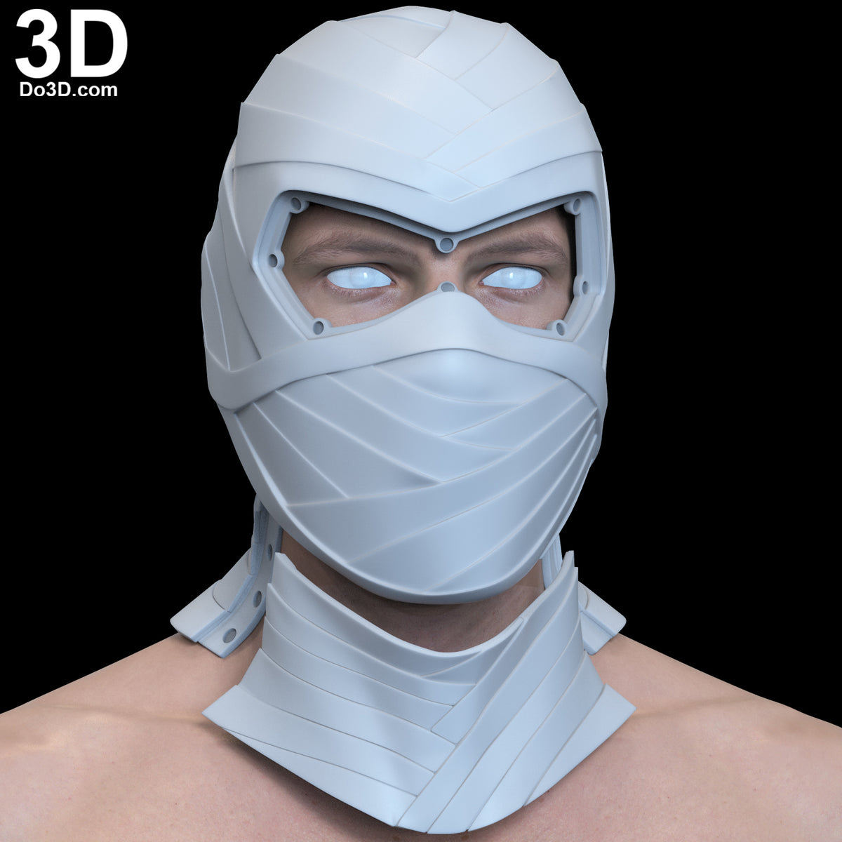 Moon Knight Helmet / Face Shell with Swappable Eyes | 3D Printable Model #M157