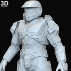 Halo Infinite Master Chief Full Body Armor + Helmet | 3D Model Project #6330