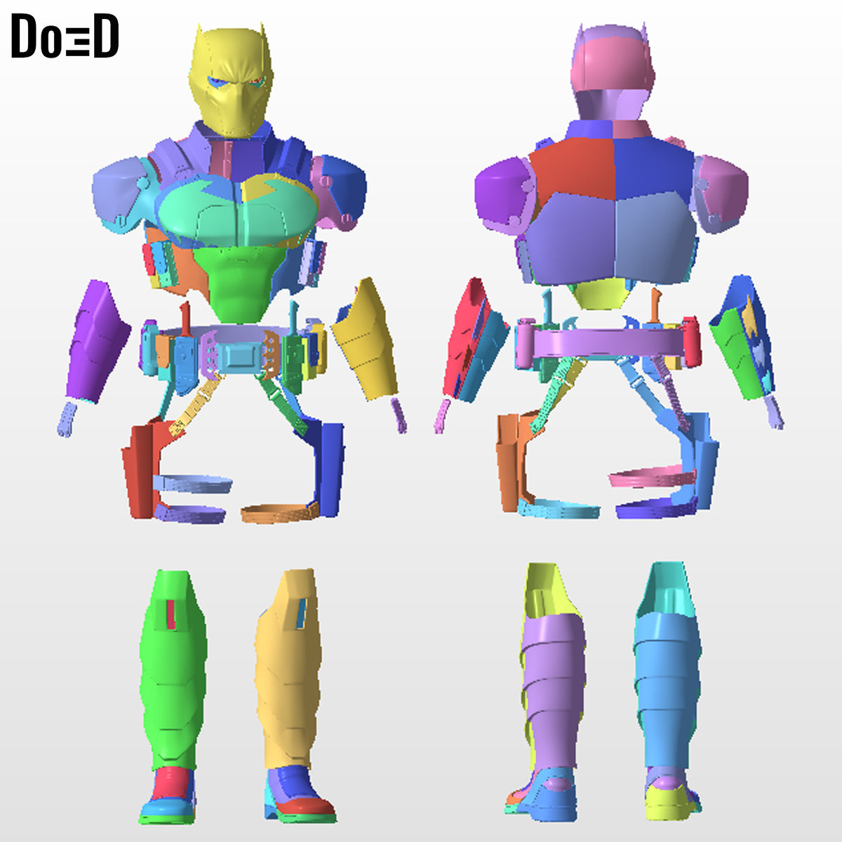 Red Hood Knight Fight Full Body Suit / Armors | 3D Printable Model #RKF329