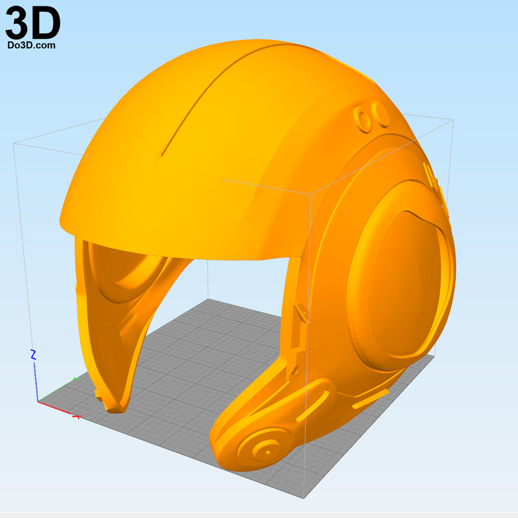 X-Wing Resistance Pilot Poe Dameron Helmet Star Wars TFA, 3D Model Project #244