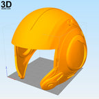 X-Wing Resistance Pilot Poe Dameron Helmet Star Wars TFA, 3D Model Project #244