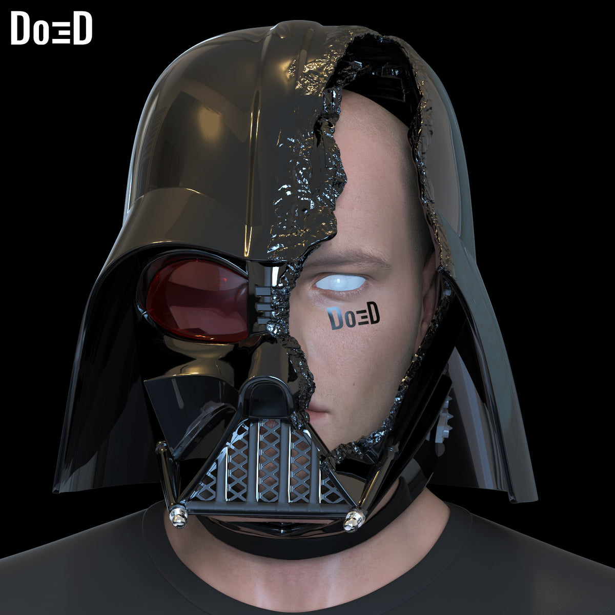 Battle Damaged Darth Vader Helmet Obi-wan Kenobi | 3D Printable Model STL #D758