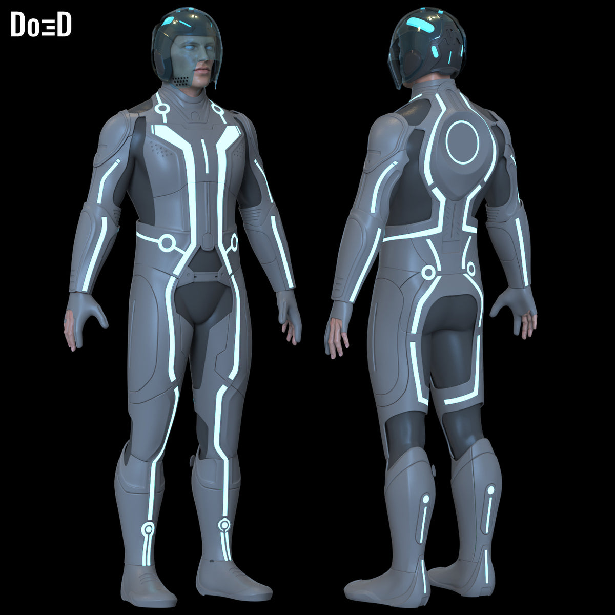Sam Flynn Tron Legacy Full Body Armor | 3D Printable Model STL Print #FF56