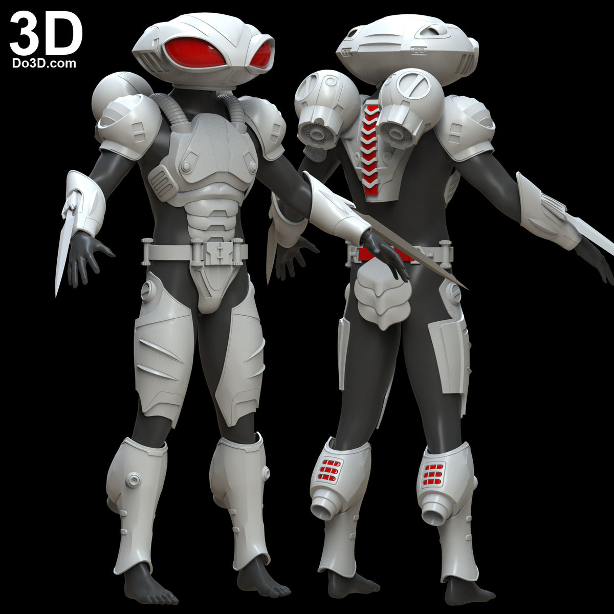 Black Manta Helmet and Armor from Aquaman 2018 | 3D Model Project #4957