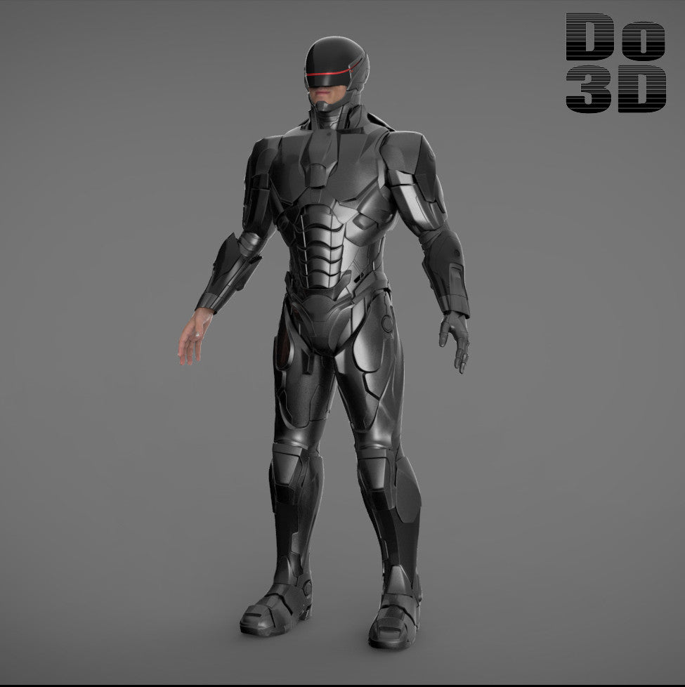 RoboCop 2014 Black Suit | 3D Printable Model Print STL File #41